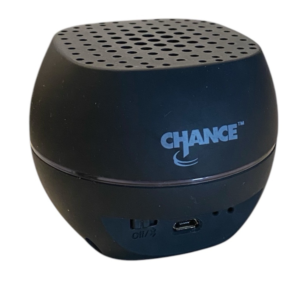 Coby black Chance Speaker with cord to charge
